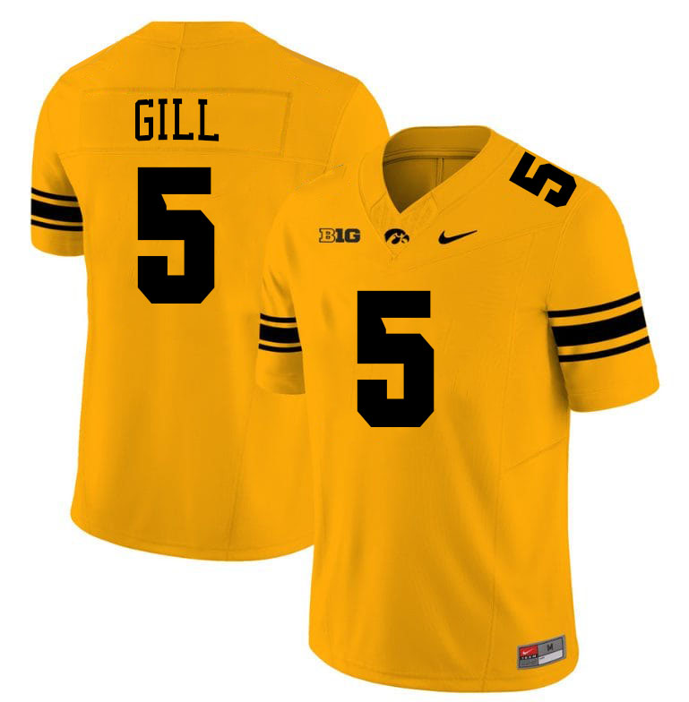 Jacob Gill Iowa Jersey,University Of Iowa Hawkeyes Fotoball Uniforms,Jersey,Gears-Gold